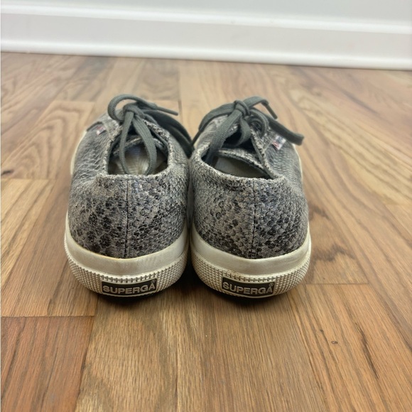 Superga Sneakers Gray Snakeskin Low Top Lace Up 38 - Picture 3 of 7